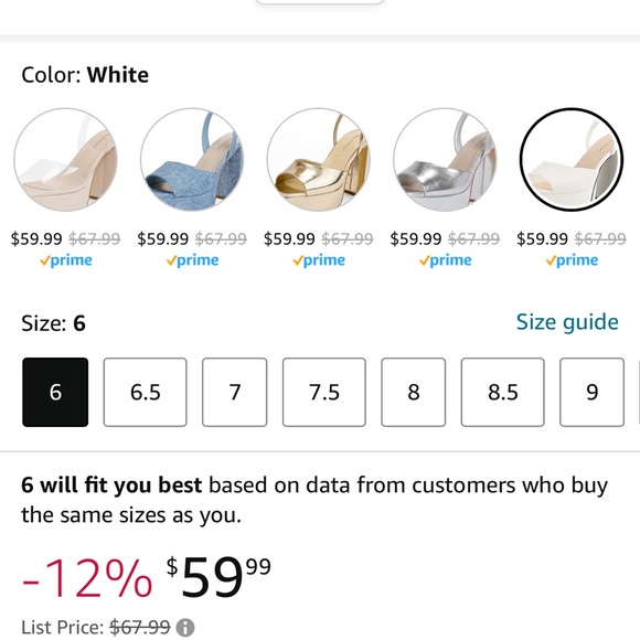 Modatope (Amazon) white platform heels - Picture 8 of 8